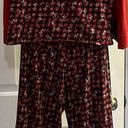 Body Drama Lingerie 100% Cotton Holiday Checkered Reindeer Two Piece Pajamas Photo 1