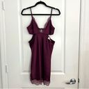 Victoria's Secret  Satin Slip Dress Large Burgundy Wine Photo 3