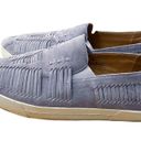 Joie  Blue Suede Slip on walker sneaker woven leather size 8 Photo 3