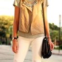 Jack by BB Dakota  Meiko Faux Suede Vest Moto Tan Cream Size Small Sz S Photo 0