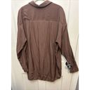 Wilfred Aritzia Brown Relaxed Long Sleeve Silky Button Down Shirt Size Women’s 2 Photo 1