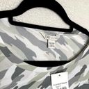 Cato  Camouflage Side Ruched Tie Crew Neck Long Sleeve Workout Top Size 18/20W Photo 1