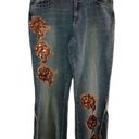 Moda  International Sequin Wide Leg Twisted Seam Jeans Photo 1