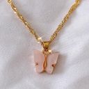 Handmade Light Pink Butterfly Necklace Photo 0