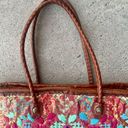 Patricia Nash Ribeira Straw Tote Spanish Market Sequins Tan Multi Photo 6