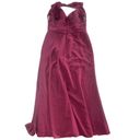 Hayley Paige Occasions Hayley Paige Dress Womens 16 Plus Red Pink V Neck Bridesmaid Chiffon Gown 5669 Photo 1