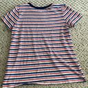 Old Navy  Women’s Red, White, and Blue Horizontal Striped Short Sleeve T Shirt Photo 7