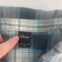 Disney  “Take Me To Neverland” Plaid Print Flannel Top Photo 2