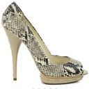 Miu Miu  Python Nude Patent Leather Peep Toe heels Photo 10