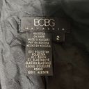 BCBGMAXAZRIA BCBG Maxazaria Jacket Blazer Sz 2 Pinstripe Black Light Shoulder Pads Stretch Photo 8