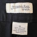 St. John’s Bay St. Johns Bay Womens Khaki Pants Trousers Stretch Bootcut Black Size 10 Photo 5