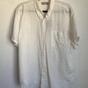 Everlane NWT  The Linen Short-Sleeve Standard Fit Shirt in White Photo 1