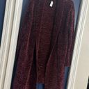 Entro ‎ Maroon Chenille Duster With Pockets Size M Photo 2
