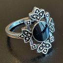 Onyx Vintage black  S925 silver plated ring size 7 Photo 1