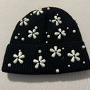 Lele Sadoughi  Pearl Snowflake Knit Beanie, Black New w/Tag & DustBag Retail $175 Photo 2