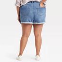 Ava & Viv  Shorts Denim Jean Mid-Rise Midi 4” Rolled Cuff Button Fly Sz 22W NWT Photo 1