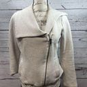 CAbi  size small  light tan diagonal zip sweatshirt - 3098 Photo 0