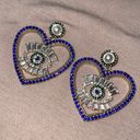 Heart Rhinestone Drop Earrings Multiple Photo 5