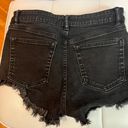 ZARA Black Denim Shorts Photo 3