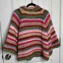 Anthropologie  striped oversized bell sleeves turtleneck sweater size small boho Photo 5