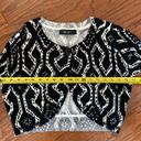 Nine West black/wht crop cardigan sweater. Size medium Photo 10