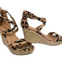 Charlotte Russe  Leopard Cross Strap Espadrille Wedge Sandals Photo 2