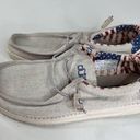 Hey Dude  Wally off white patriotic slip on loafers lightweight size 9 Photo 4