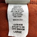 Jess & Jane Cafe Window Latte Rhinestone T Shirt Graphic Print Y2K Orange Large Photo 2