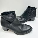 Paul Green  Boots Womens Size 7.5US Black Nelly Leather Ankle Booties Block Heel Photo 1