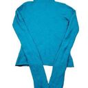 Wilfred Aritzia  Cropped Fitted Mockneck Darling Sweater Blue Size XS Stretch Photo 0