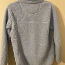 Lauren James Womens  Preptec Baby Blue Gray Sherpa Fleece Pullover Size Small Photo 3