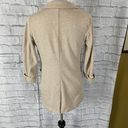 New York & Co. women S cotton blend button up long jacket tan  Photo 12