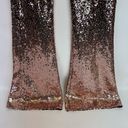 Venus  Sequin Wide Leg Pants Size 2 Black Rose Gold High Waisted Punchy Rodeo Photo 6