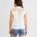 Gimmicks by BKE Gimmicks White Cream Pieced Crochet Tank Top Western Casual Classic Large Buckle Photo 6