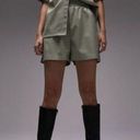 Topshop NWT  Sage Green Bermuda Shorts in pleather Photo 1