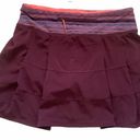 Lululemon  pace rival skirt 4 long bordeaux drama space dye twist build in shorts Photo 6