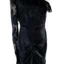 Alexis  Ilana One Shoulder Black Lace Mini Cocktail Evening Dress size M = US 4/6 Photo 0