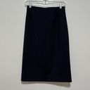 MM.LaFleur M.M. LaFleur The Cobble Hill Washable Wool Twill Navy Blue Pencil Career Skirt Photo 2