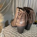 American Eagle  Outfitters Brown Lace Up Ankle Booties Boots 10M Photo 3