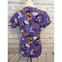 Disney  Scrub Top XS Halloween Trick or Treat Nursing Mickey Mouse Extra Small Photo 2