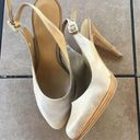 Jones New York Nude heels, sling back heels, nude pumps, tan heels, leather heels Photo 1