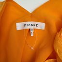 frame denim Frame Kumquat Yellow Twisted V Neck Silk Top Women’s Medium Photo 4