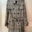 Banana Republic NWT  Large  Plaid Trench Coat Black/White/Yellow Plaid Commute Photo 11