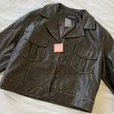 Miss Lola Brown Faux Leather Jacket Photo 1