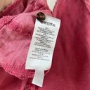 Pilcro Anthropologie Henley V-Neck Raw Hem Cotton Long Sleeve Swing Top Red Photo 8