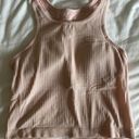 Lululemon  Ebb to Street Cropped Racerback in Pink Mist Size 6 Photo 0