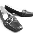 Taryn Rose  Leather Loafers Black & Silver with Buckle Women’s EU Size 40 Photo 0