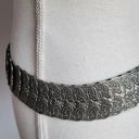 Vintage Y2K 90's Silver Metal Rhinestone Cowgirl Stretch Concho Belt One Size Photo 5