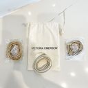 Victoria Emerson  Dorado Beaded Wrap Bracelets Set of 3 Silver Brown Tan Photo 2