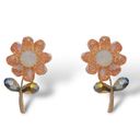 Flower Stud Earrings for Women Gold Photo 0